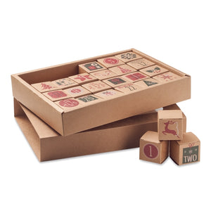 Coffret Calendrier De Lavent Boxy Personnalisable Beige Décoration