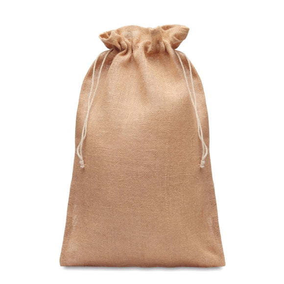 Grand Sac Cadeau En Jute Jute Large Personnalisable Beige Sacs Shopping