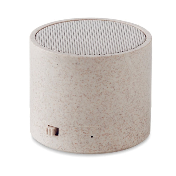 Haut-Parleur S/ Fil Paille Blé Round Bass+ Personnalisable Beige Audio & Son