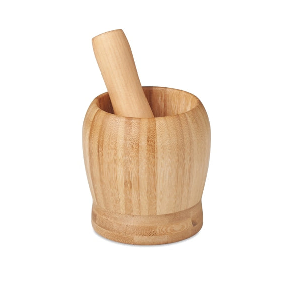 Mortier Et Pilon En Bambou. Pesto Personnalisable Brown Accessoires Culinaires