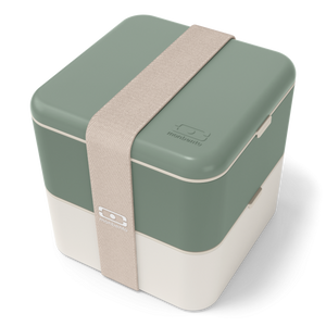 Bento carré vert naturel