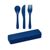 Set De Couverts En Pp Rigata Personnalisable Blue Accessoires Déjeuner
